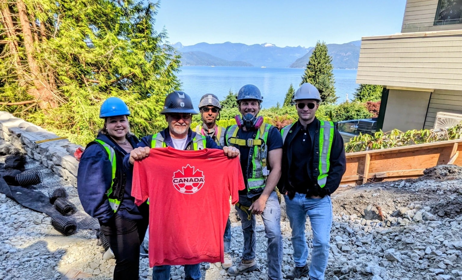 The Shakespeare Homes crew working on a North Shore site